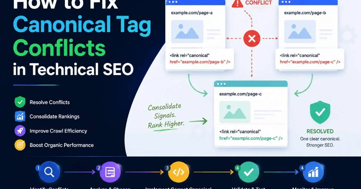 How to Fix Canonical Tag Conflicts in Technical SEO